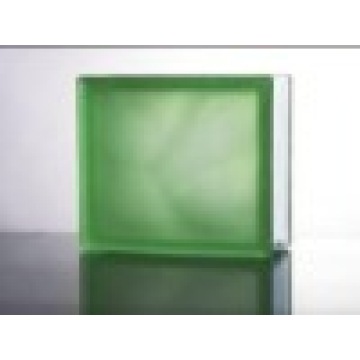 190 * 190 * 80mm Bloque De Vidrio De Color Nublado Ácido Verde