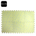 Tapis de puzzle en mousse EVA d&#39;impression de transfert de fleurs jaunes