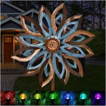 Gartengarten Wind Spinner mit Solarleuchten