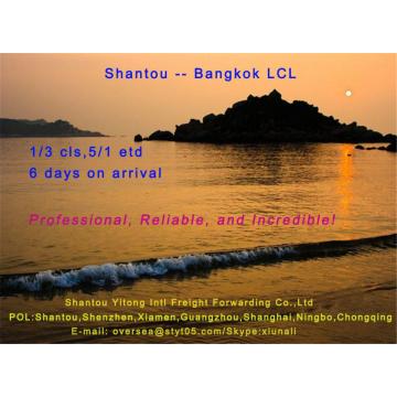 Consolidação de LCL transporte de Shantou para Bangkok