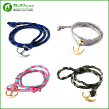 Commerce de gros hommes de couleurs différentes d'ancrage bracelet corde