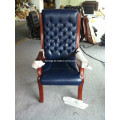 High Back Navy Blue Magistrate Stuhl Knopf Tufted Stuhl (FOH-A88)