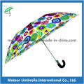Colorido, impresso, parasol, dobrando, sol, chuva, PRESENTE, guarda-chuva