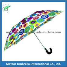 Parasol imprimé coloré parapluie cadeau pour le soleil et la pluie