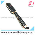 LCD Salon Peluquería Herramientas Ceramic Flat Iron Brush Profesional