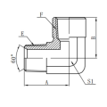 5T9 Elbow BSP Male Female Hydraulic Adapters