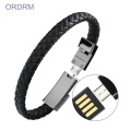 Pulsera del cargador del cuero del teléfono USB de la moda portátil