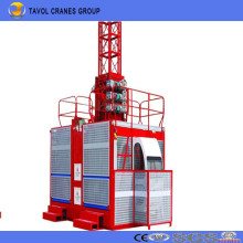 Polipasto de construcción Polipasto de pasajero de jaula doble de 2 toneladas (SC200 / 200)