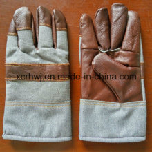 Winter Working Glove, Winter Working Warm Gloves, Cow Grain Leather Fleecy Lined Winter Warm Working Gloves