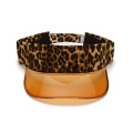 Leopard PVC sun protection plastic sun visor cap