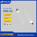 In-line LED 3MM red high power lamp beads