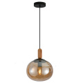 E27 lamp holder glass morden pendant lamp