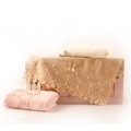 soft colour lace towel