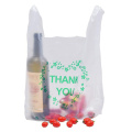 Custom printed plastic t-shirt bag vest handle shopping fruit packaging bag