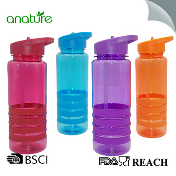 Plastic Fruit Water Bottle Flip Top Straw Cap