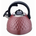 Tea pot soft touch handle wood grain coated