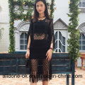 New Fashion Hand Crochet Summer Long Dress with Fringes