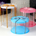 Food Grade Round Plastic Transparent Birthday Cake Box