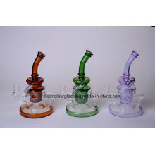 Wholesale New Design Colored Glass Water Smoking Pipe Recycler