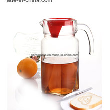 1.8L Glass Tea Kettle with Red Cover