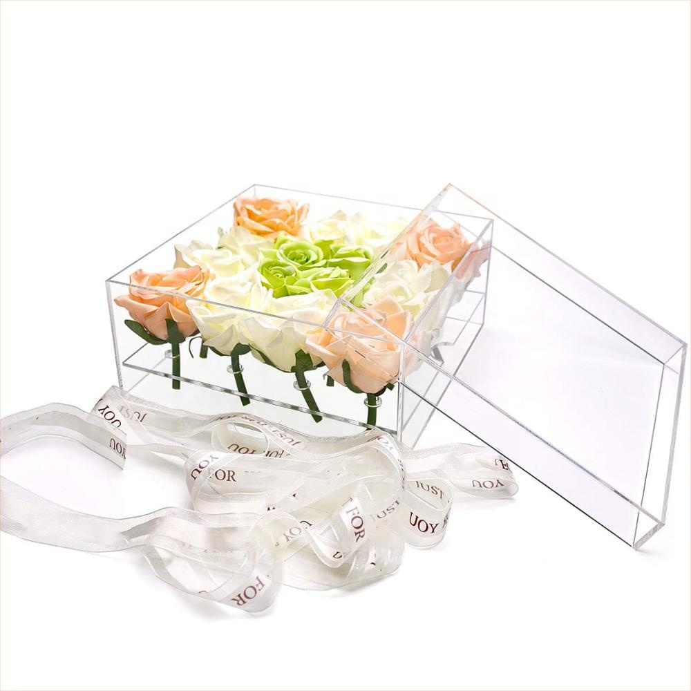 Acrylic Rose Flower Box