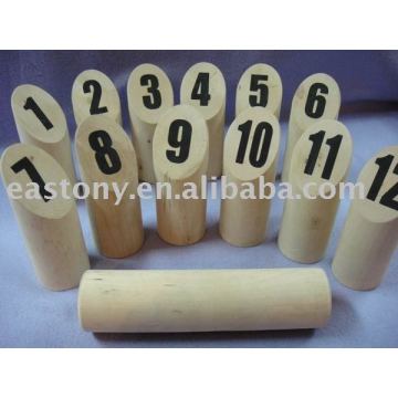 Wooden kubb game for Gardon or Outdoor