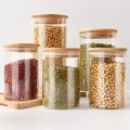 Borosilicate Airtight Glass Food Containers with Bamboo Lid