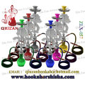 Double Pipes Large Hookah With Single Color Vase