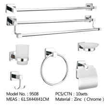 Zinc Chromed Wall Mounted Bathroom Accessory Sets