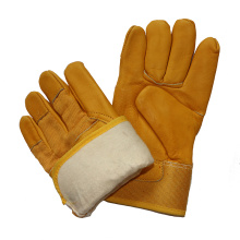 Cow Skin Industrial Safety Winter Driver Gloves Warm Labor Working Gloves