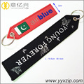 Promotional Design Keychain Bordado Tag com Tag Kyyring