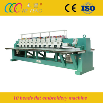 10 Heads Quality High Speed Flat Embroidery Machine