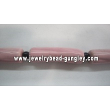 Light pink color burl shape ceramic bead