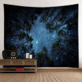 Starry Tapestry Wall Hanging Galaxy Night Sky Wall Tapestry Forest Tapestry Wall Hanging Tree Wall Art for Living Room Bedroom D