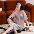 100% Cotton Short Sleeve Pajamas Women