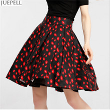 Autumn New Women High Waist Skirts Brand en Europe et Amérique Temperament Mettez sur une grande jupe florale un Word Tutu