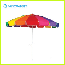 7ft bunter Regenbogen im Freien Patio-Strand-Regenschirm