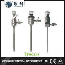 Trocarts en alliage de titane en acier inoxydable réutilisables 3,5 mm / 5,5 mm / 10,5 mm / 12,5 mm