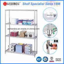 Hot Sale 4 Tiers Chrome Metal Wire Papeterie Display Rack