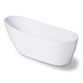 Classic White Acrylic Slipper Flat bottom Bathtub