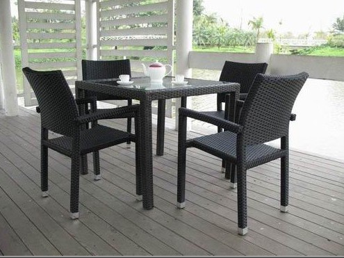 4seat Cheap Dining Furniture Leisure Table Chair