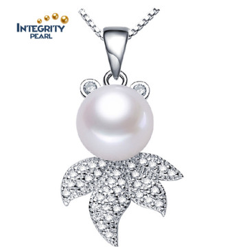 10-11mm Cute Bread Round Pearl Pendant AAA Freshwater Fashion Pearl Pendant