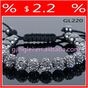 czech crystal shamballa bracelet