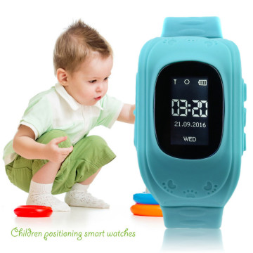 Kids GPS Position Rubber Band Wrist Watch Bracelet