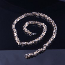 Fashion Gold 316L Stainless Steel Byzantine Chain Necklace