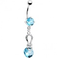 Gem aqua beauté exquise Belly Ring