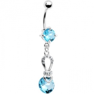 Gem aqua beauté exquise Belly Ring