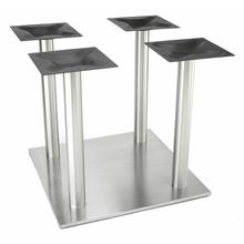 Base de table en acier inoxydable brossé carré rond
