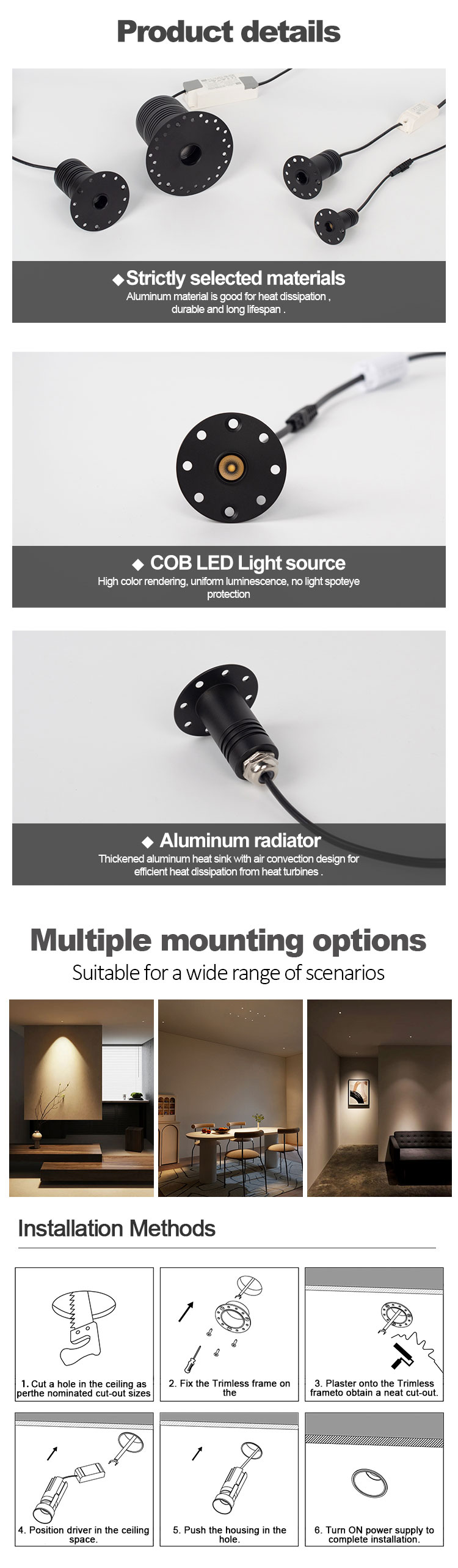 Trimless Downlight Led Spotlight Trimless Downlight Led Spotlight