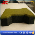 Resistente al desgaste caucho antideslizante al aire libre de goma coloridos azulejos de piso Fabricantes
